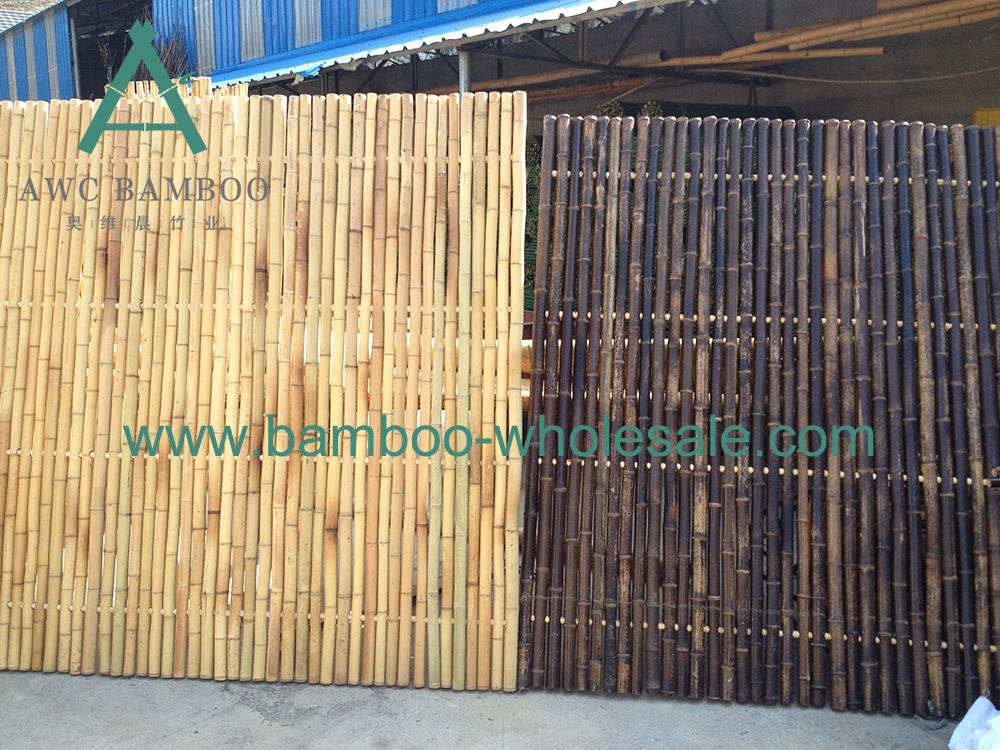 Black Bamboo Fence